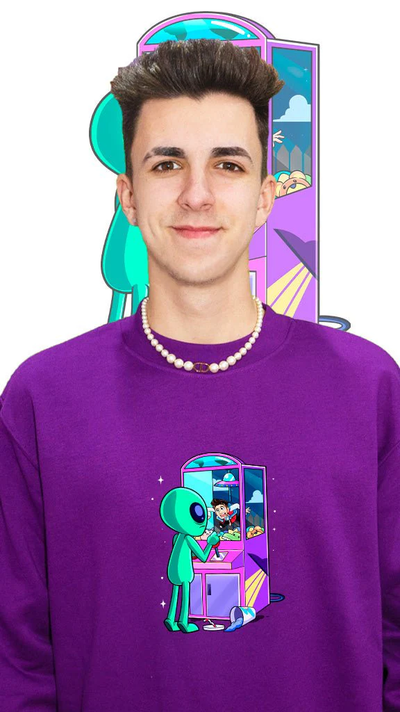 Sudadera sin capucha - Arta Atrapado por el Alien - Image 11