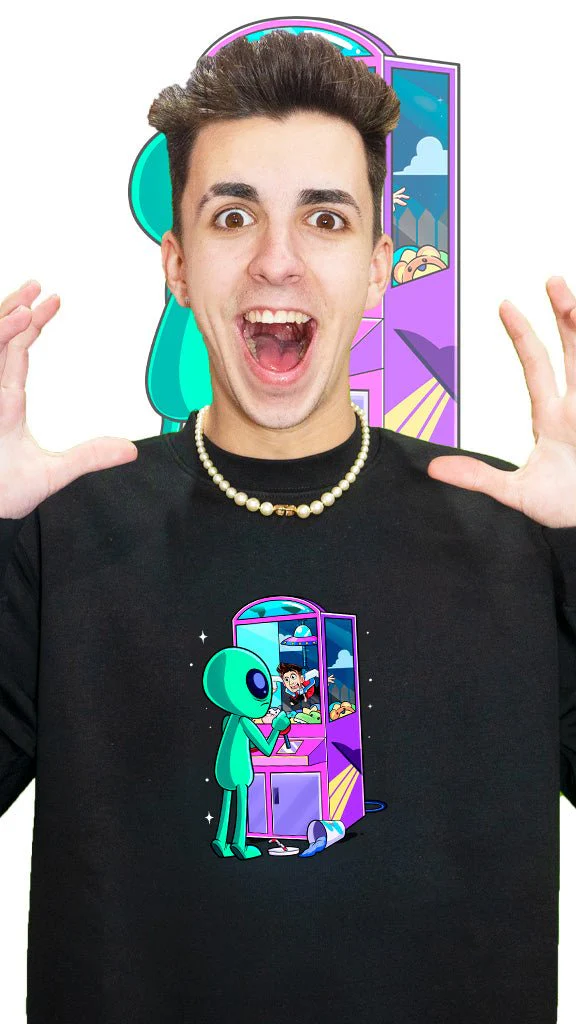 Sudadera sin capucha - Arta Atrapado por el Alien - Image 3